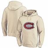 Men's Customized Montreal Canadiens Cream All Stitched Pullover Hoodie,baseball caps,new era cap wholesale,wholesale hats